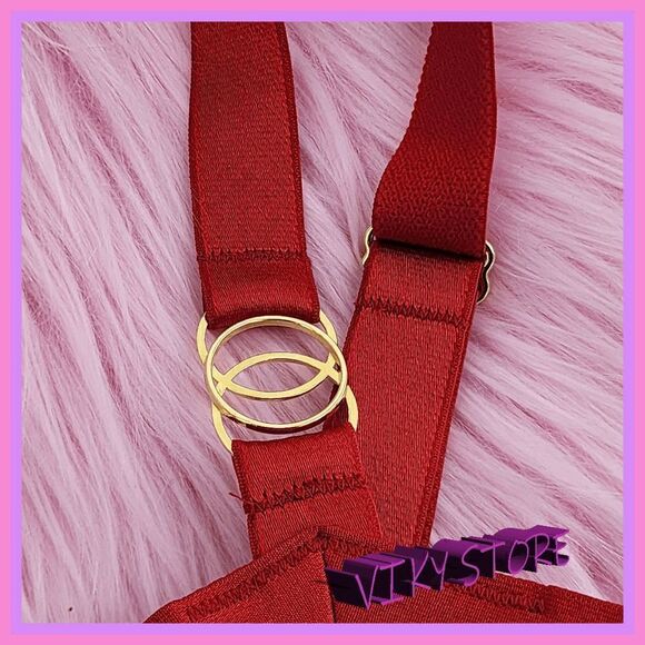NWT Victoria's Secret Red Strappy Balconet Bra 34DD: Confident Allure NWT - Picture 3 of 8